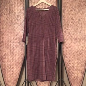 Planet Pomegranate Houndstooth Velvet Burnout Dress